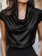 Satin Cowl Neck Blouse