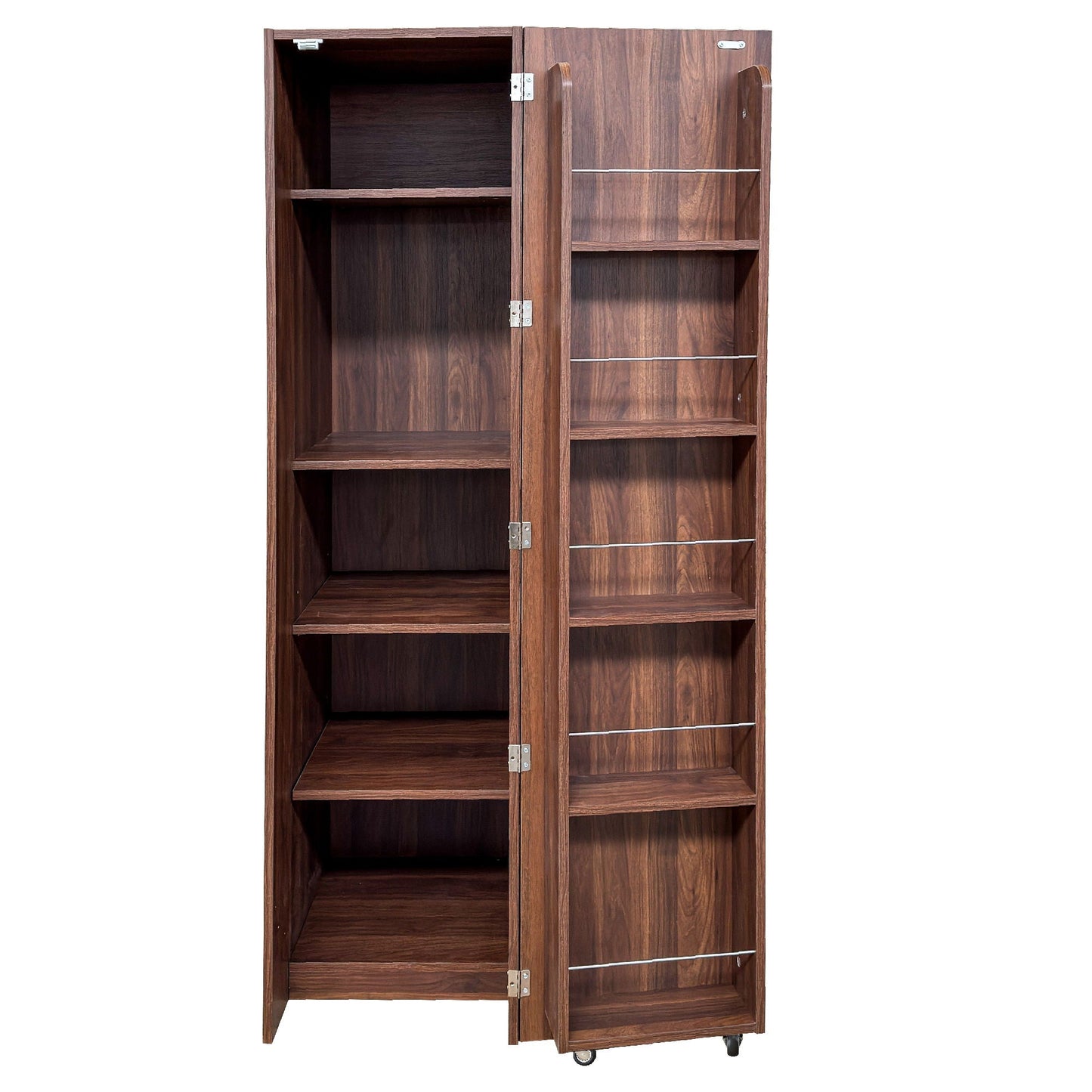 Freestanding Buffet Cupboards Sideboard With Doors & Shelves, Kitchen Pantry Storage Cabinet - Walnut