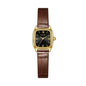 Genuine Leather Womens Watch Retro Square Dial Waterproof And Subtly Luxurious