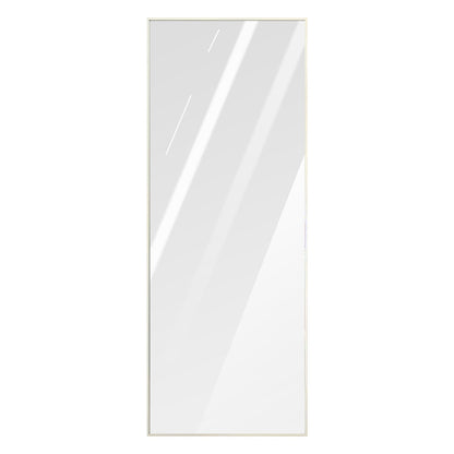 Full Length Mirror 67x25.6in Aluminum Alloy Wall Mirror Free Standing Floor Mirror Hanging Leaning Against Wall for Dressing Bedroom Living Room