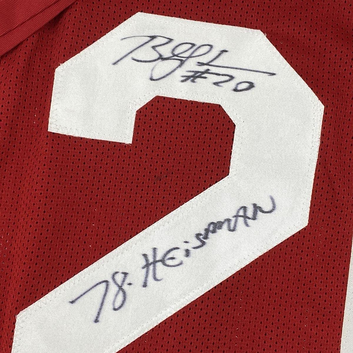 Framed Autographed/Signed Billy Sims 35x39 78 Heisman Oklahoma Maroon College Football Jersey Tristar COA Holo Only