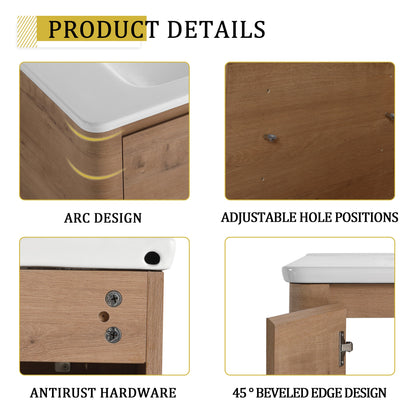 84'' Freestanding Bathroom Vanity with Ceramic Sink
