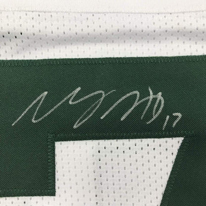Framed Autographed/Signed Davante Adams 35x39 Green Bay Packers White Football Jersey JSA COA