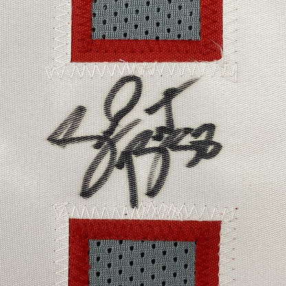 Framed Autographed/Signed Shaquil Shaq Barrett 35x39 Tampa Bay Pewter Grey Football Jersey PSA/DNA COA