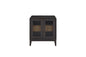 Glass Door Nightstand - Black