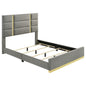Ines 56-inch Fabric Upholstered Queen Panel Bed Grey