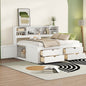 Daybed With 2 Bedside Cabinets, Upper Shelves And 4 Drawers