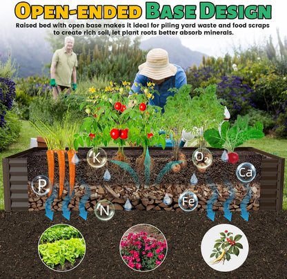 6x3x1.5ft Galvanized Raised Garden Bed