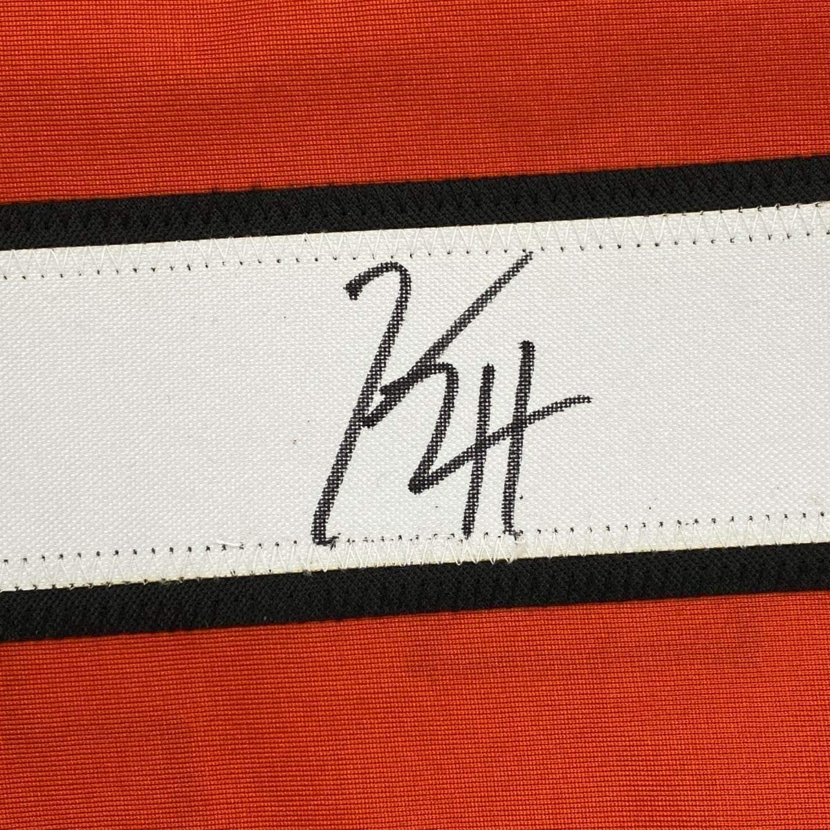 Framed Autographed/Signed Kevin Hayes 35x39 Philadelphia Orange Hockey Jersey JSA COA