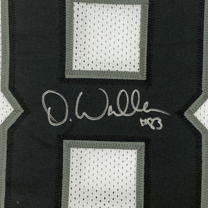 Framed Autographed/Signed Darren Waller 35x39 Las Vegas Oakland White Football Jersey Beckett BAS COA