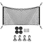 Trunk Cargo Net Stretchable Universal Elastic Truck Net Rear Seat Trunk Storage Organizer Net with Fasteners and Hardware Flexible Nylon Car Storage M