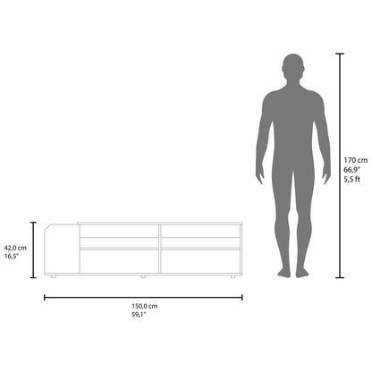 Solene TV Stand with Open Shelves