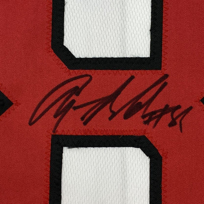 Framed Autographed/Signed Anquan Boldin 35x39 Arizona White Football Jersey JSA COA