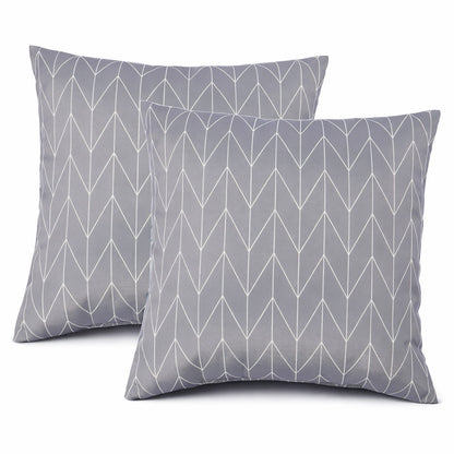 2 Pack Outdoor Throw Pillows, Waterproof & Fade-Resistant (18x18 Inch)
