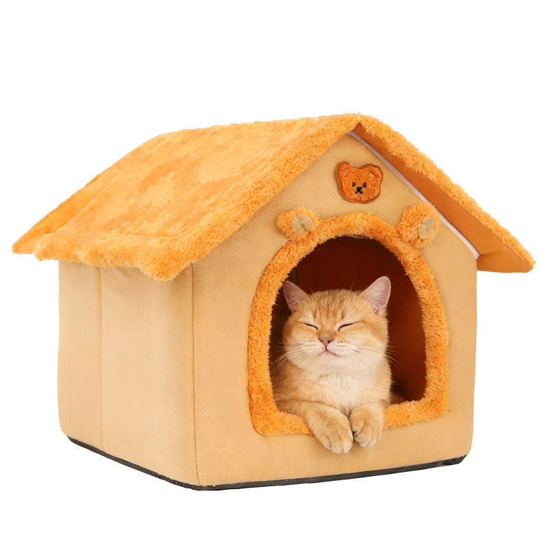 Cat Bed, Winter Warm, Enclosed, All-season, Removable And Washable, Suitable For Cats And Dogs.
