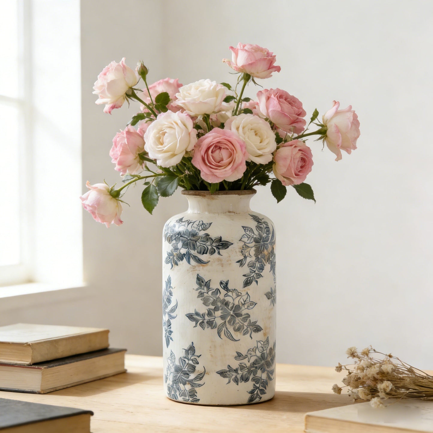 Vintage Inspired Ceramic Accent Vase
