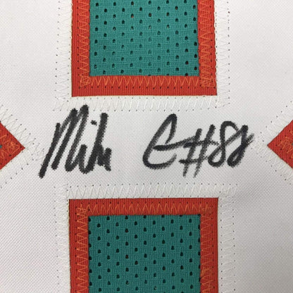 Framed Autographed/Signed Mike Gesicki 35x39 Miami Teal Football Jersey JSA COA