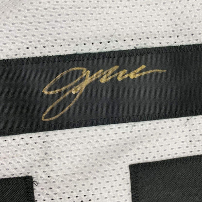 Framed Autographed/Signed Gardner Minshew II 35x39 Jacksonville White Football Jersey PSA/DNA COA