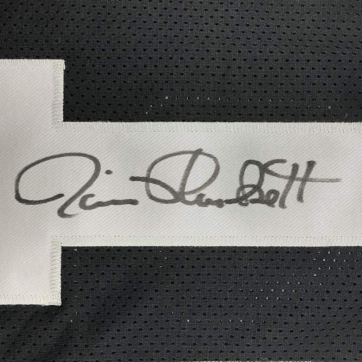 Framed Autographed/Signed Jim Plunkett 35x39 Oakland Black Football Jersey JSA COA