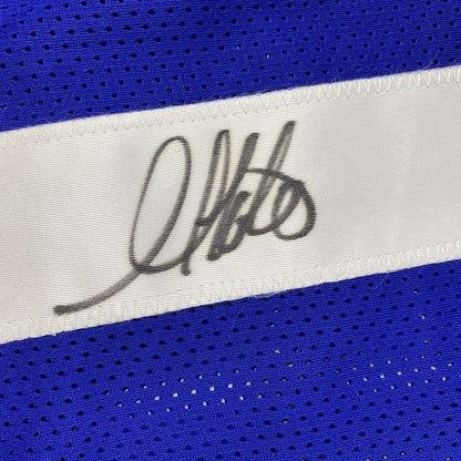Framed Autographed/Signed Golden Tate III 35x39 New York Blue Football Jersey PSA/DNA COA