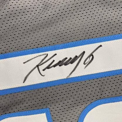 Framed Autographed/Signed Kenny Golladay 35x39 Detroit Grey Football Jersey JSA COA