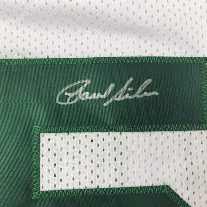 Framed Autographed/Signed Paul Silas 35x39 Boston White Basketball Jersey PSA/DNA COA