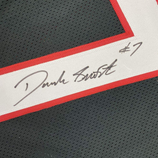 Framed Autographed/Signed D'Andre Swift 35x39 Georgia Black College Football Jersey JSA COA