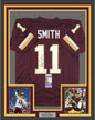 Framed Autographed/Signed Alex Smith 35x39 Washington Burgundy Football Jersey JSA COA