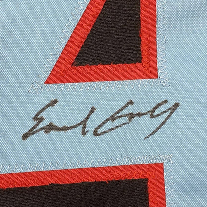 Framed Autographed/Signed Earl Campbell 35x39 Houston Black Football Jersey Beckett BAS COA