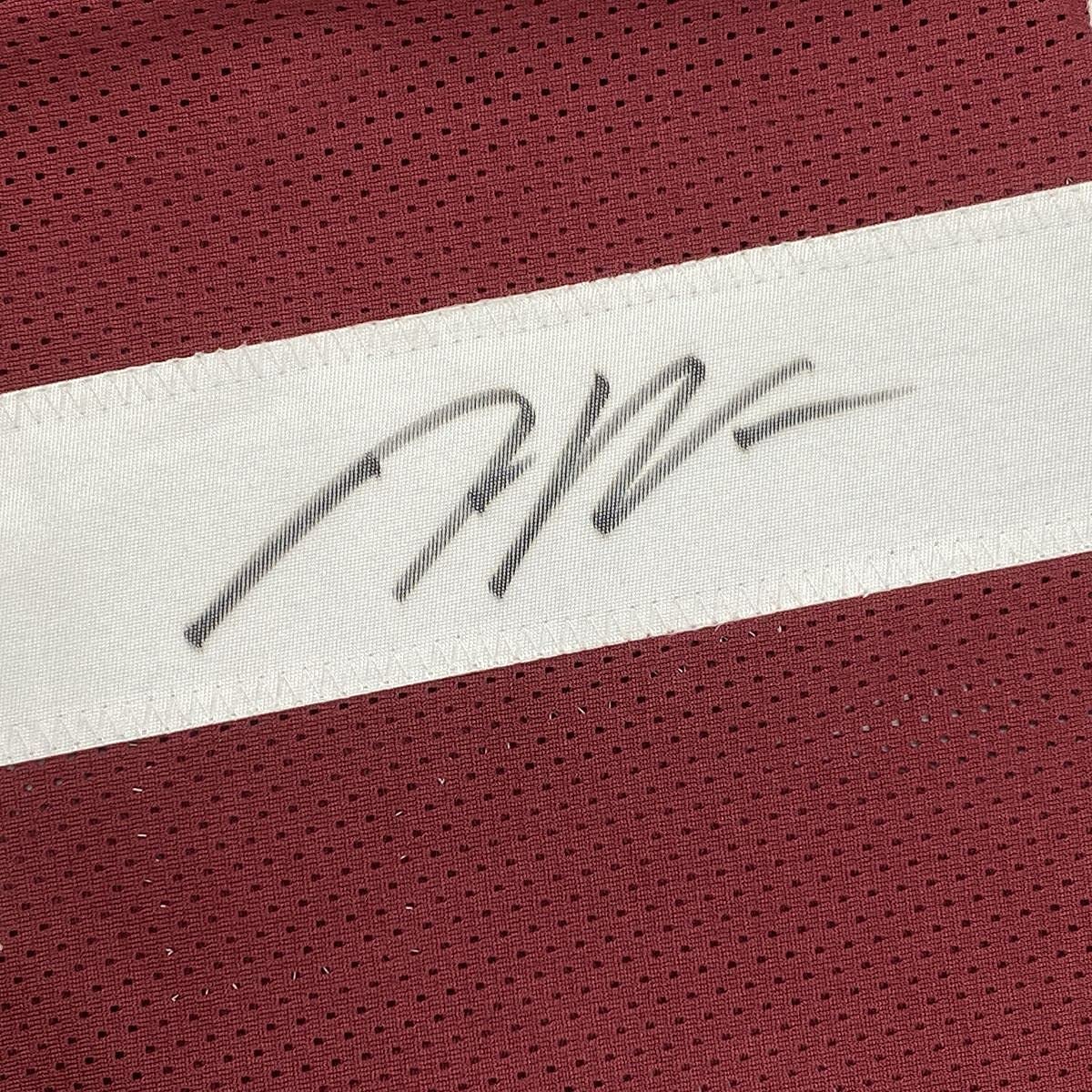 Framed Autographed/Signed Jaylen Waddle 35x39 Alabama Red College Football Jersey Beckett BAS COA