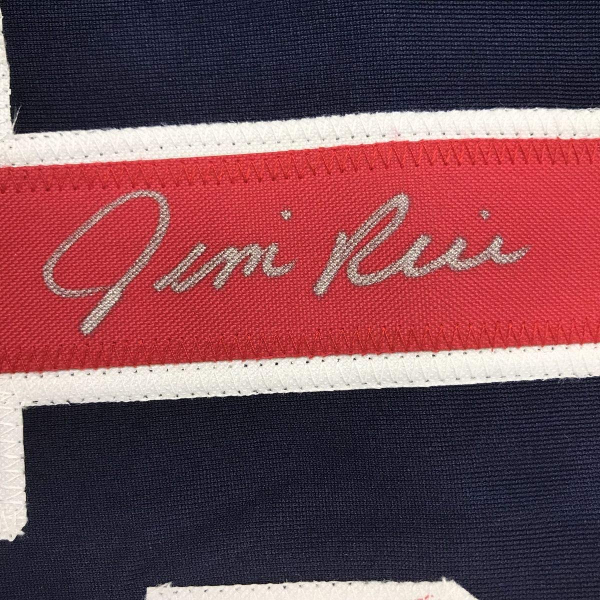 Autographed/Signed Jim Rice Boston Blue Baseball Jersey JSA COA