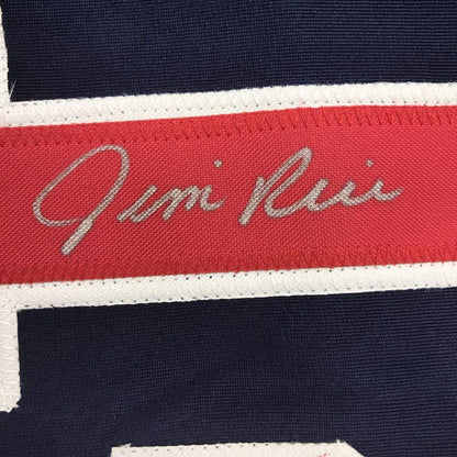 Autographed/Signed Jim Rice Boston Blue Baseball Jersey JSA COA