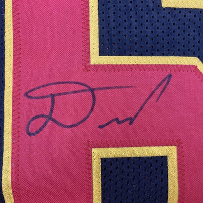 Framed Autographed/Signed Damien Williams 35x39 Kansas City Black Football Jersey JSA COA