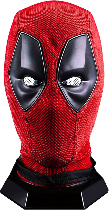 Superhero Wade Wilson Costume Halloween Red Helmet Mask Knitted Deadpool