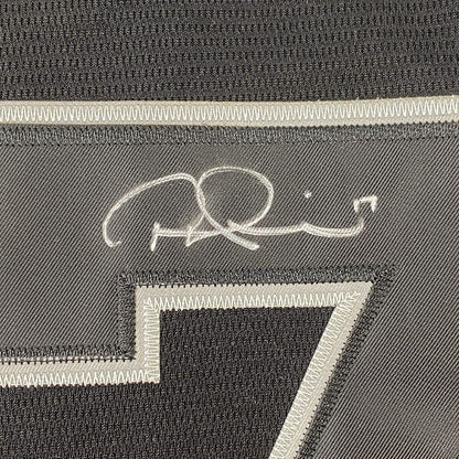 Framed Autographed/Signed Rhys Hoskins 35x39 Big Fella Players Weekend Black Baseball Jersey Beckett BAS COA