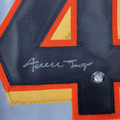 Framed Autographed/Signed Willie Mays 35x39 San Francisco Grey Baseball Jersey Say Hey Hologram COA