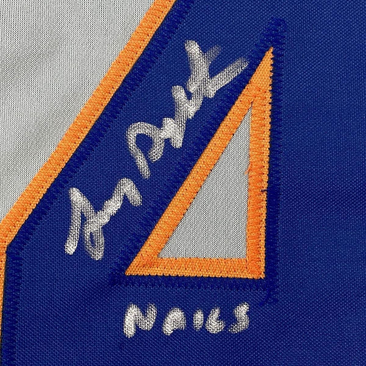 Framed Autographed/Signed Lenny Dykstra Nails 35x39 New York Grey Baseball Jersey Beckett COA