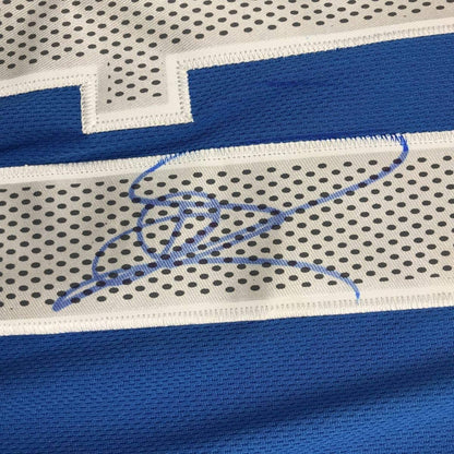 Framed Autographed/Signed Dirk Nowitzki 35x39 Dallas Blue Basketball Jersey PSA/DNA COA