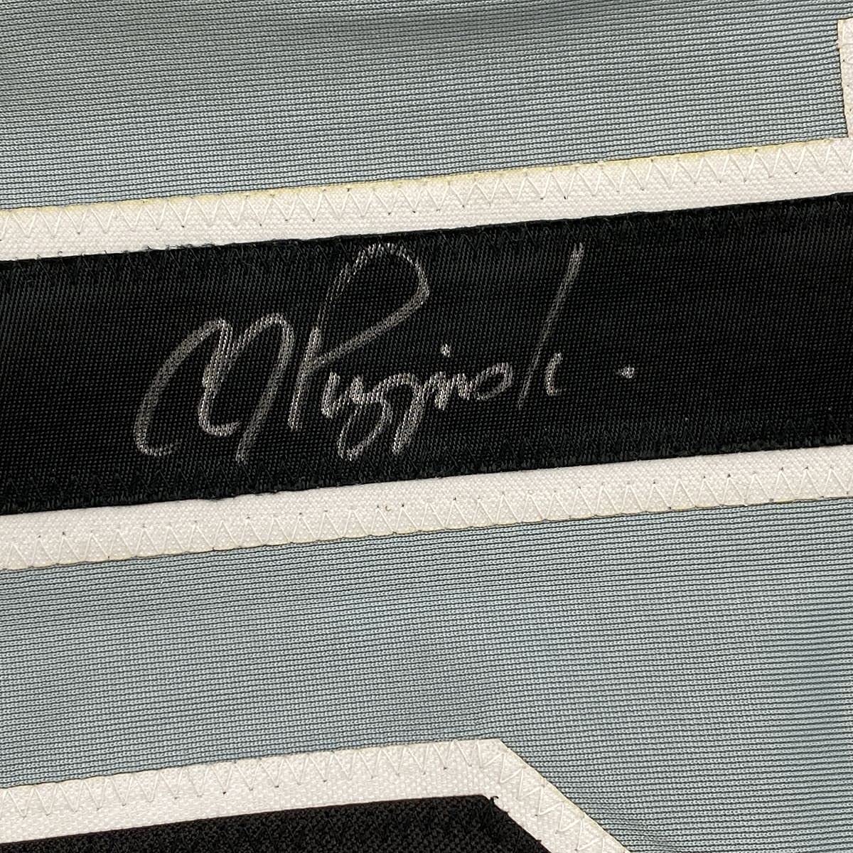 Framed Autographed/Signed AJ A.J. Pierzynski 35x39 Chicago Grey Baseball Jersey PSA/DNA COA