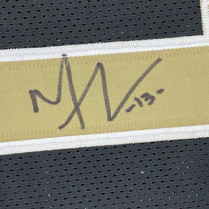 Framed Autographed/Signed Michael Thomas 35x39 New Orleans Black Football Jersey Beckett BAS COA