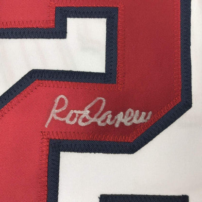 Framed Autographed/Signed Rod Carew 35x39 California White Baseball Jersey JSA COA