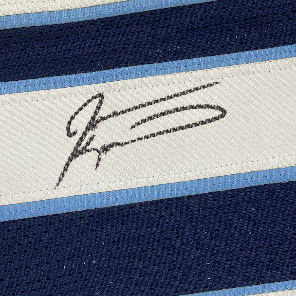 Framed Autographed/Signed Jevon Kearse 35x39 Tennessee Dark Blue Football Jersey JSA COA