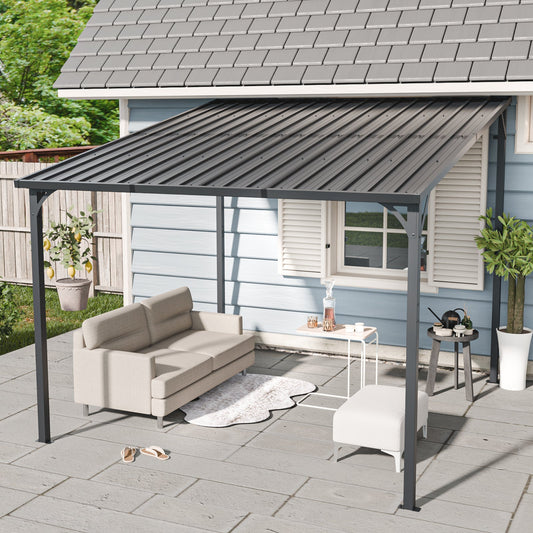 Outdoor Pergola, 10' x 10' Hardtop Gazebo for Yard