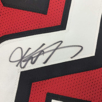 Framed Autographed/Signed Keanu Neal 35x39 Atlanta Splite Football Jersey PSA/DNA COA