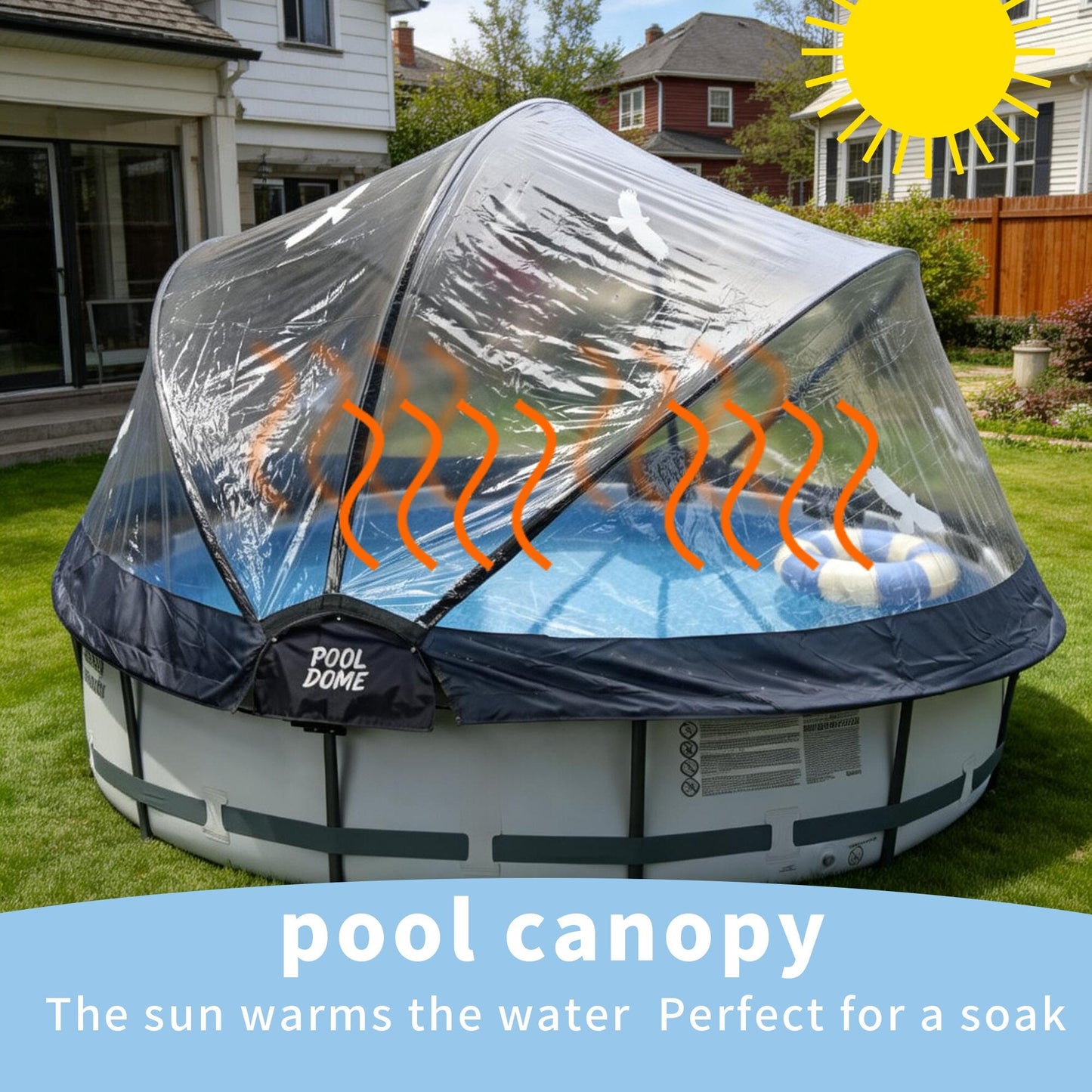 15 Ft Round Multifunctional All Weather Pool Dome Enclosure