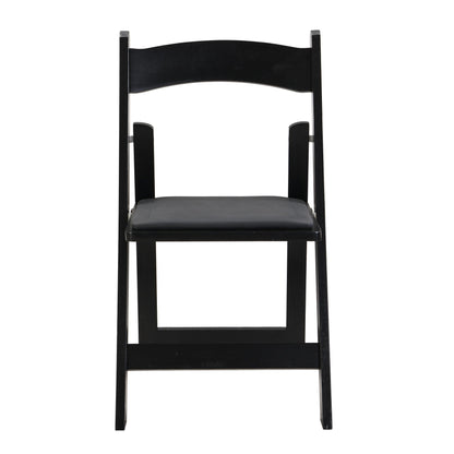 Solid Wood Upholstered Folding Chair Set, Dining Room (Set of 4)