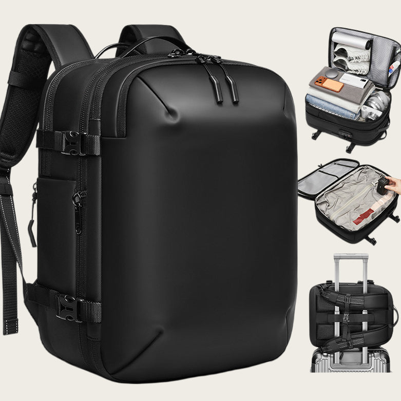 Vacuum Compressed Backpack - Space Saving Portable Travel Rucksack with Compression Technology for Hiking Camping