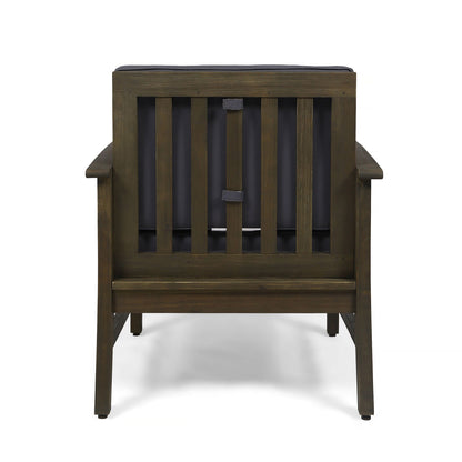 Perla Contemporary Club Chair with Water Resistant Cushion