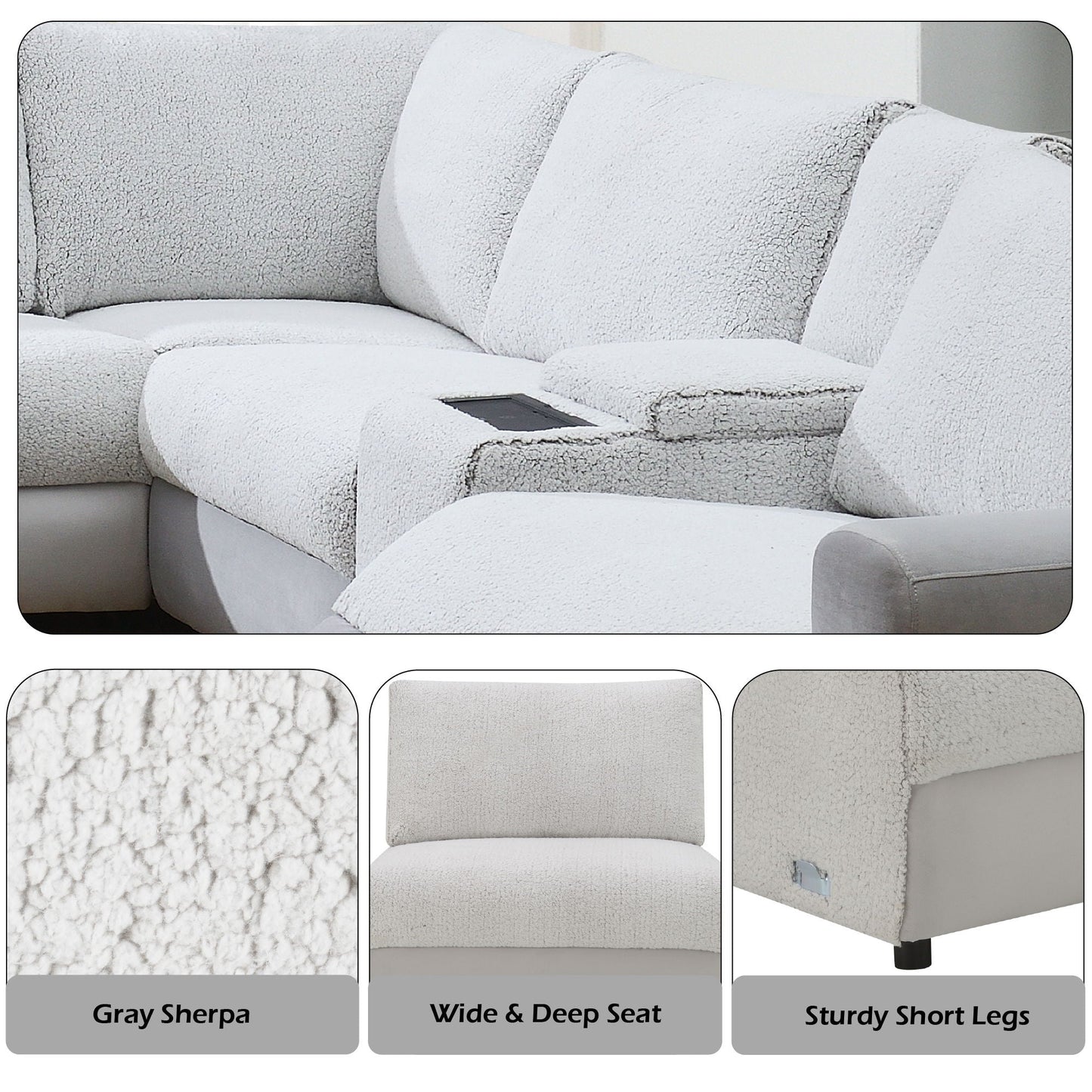 Tarrance - Modular Power Recliner Sectional - Gray