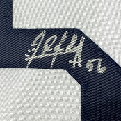 Framed Autographed/Signed Randy Arozarena 35x39 Tampa Bay White Baseball Jersey JSA COA